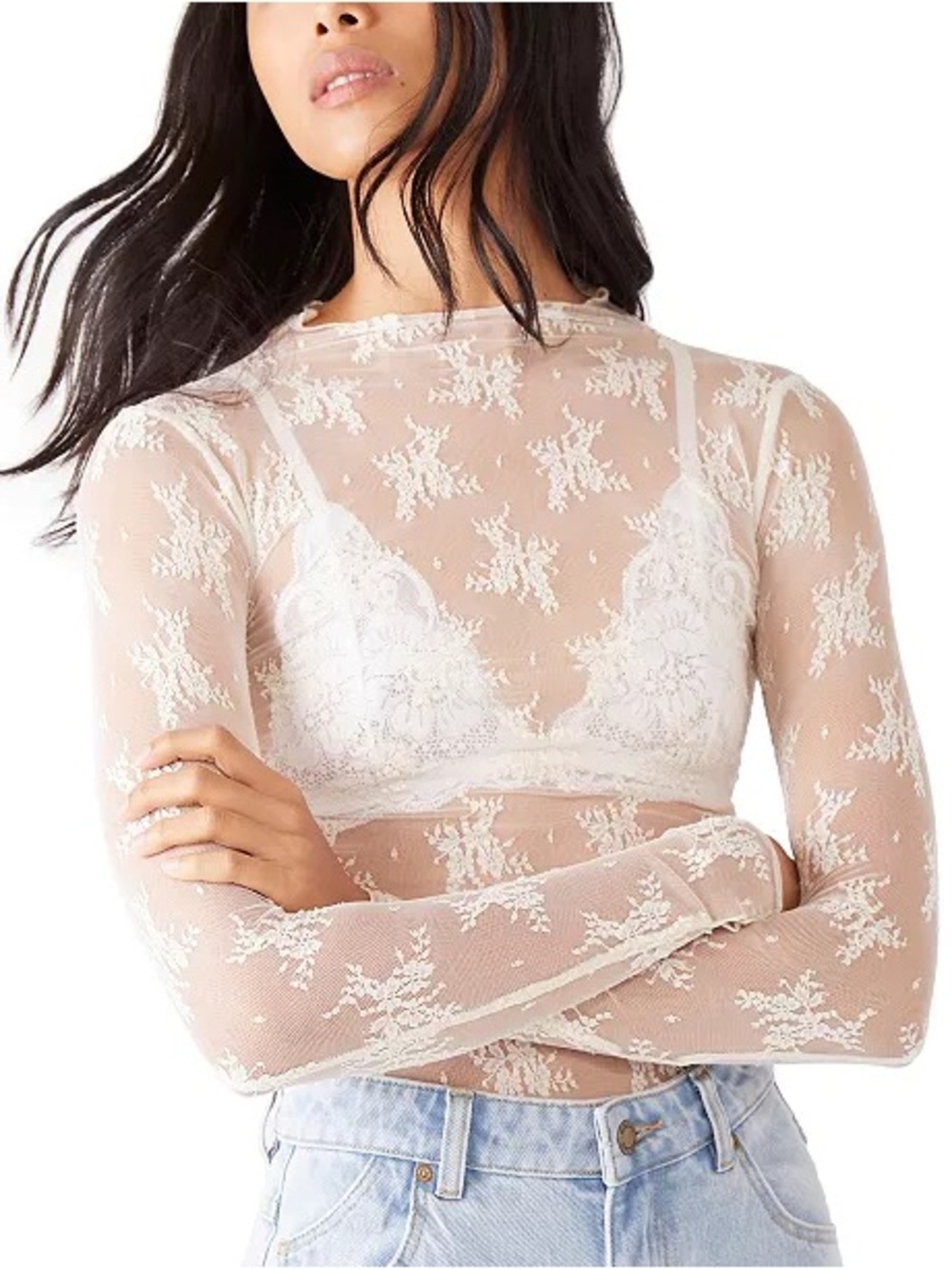 Free People Lady Lux Layering Top Sz M NWT